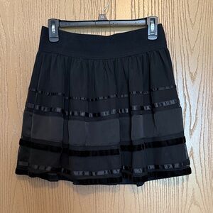 American Eagle Black Layered Mini Skirt
